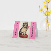 Carte de voeux pour l'anniversaire de Kitten vinta (Fleur jaune)