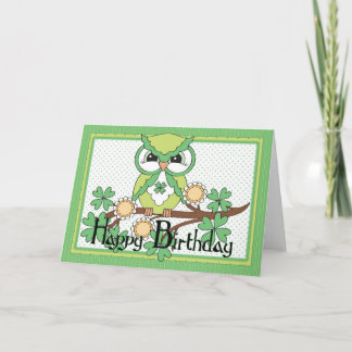 Carte de voeux pour l'anniversaire de la Chouette