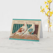 Carte de voeux pour l'anniversaire de la colombe v (Fleur jaune)