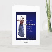 carte de voeux pour l'anniversaire de la dame golf (Dos)