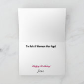 Carte de voeux pour l'anniversaire de la femme (Intérieur)