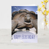 Carte de voeux pour l'anniversaire de la tortue (Fleur jaune)