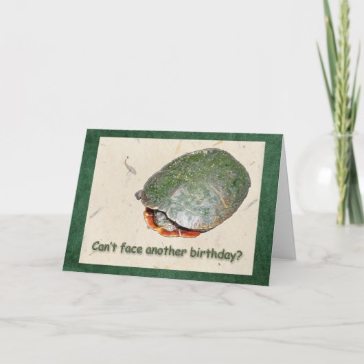 Carte de voeux pour l'anniversaire de la tortue pe (Devant)