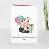 Carte de voeux pour l'anniversaire de la vache (Dos)