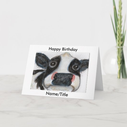 Carte de voeux pour l'anniversaire de la vache mig (Devant)