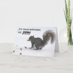 Carte de voeux pour l'anniversaire de l'écureuil d