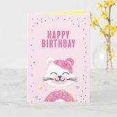 Carte de voeux pour l'anniversaire de l'ours de Do (Fleur jaune)