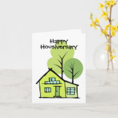 Carte de voeux pour l'anniversaire de maison de no (Fleur jaune)