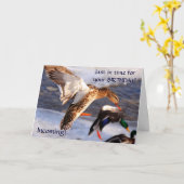 Carte de voeux pour l'anniversaire de Mallard Duck (Fleur jaune)