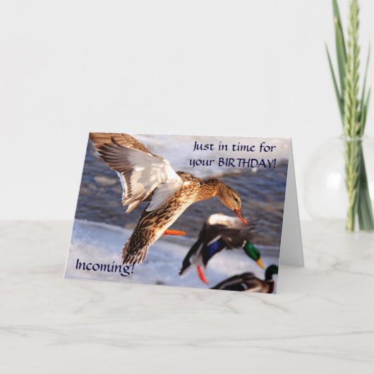 Carte de voeux pour l'anniversaire de Mallard Duck (Devant)