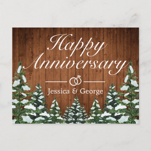 Carte de vœux pour l'anniversaire de mariage en fo (Devant)