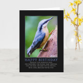 Carte de voeux pour l'anniversaire de Nuthatch (Fleur jaune)