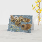 Carte de voeux pour l'anniversaire de Pékin (Fleur jaune)