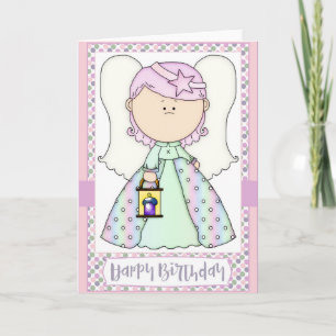 Carte de voeux pour l'anniversaire de petite fille