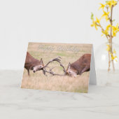 Carte de voeux pour l'anniversaire de Red Deer (Fleur jaune)