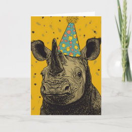 Carte de voeux pour l'anniversaire de Rhino