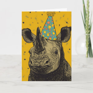 Carte de voeux pour l'anniversaire de Rhino