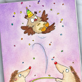 Carte de voeux pour l'anniversaire de Trampoline p