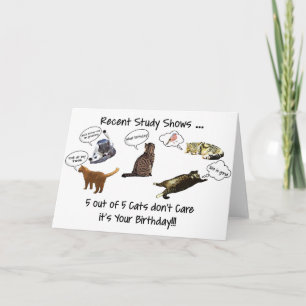 Carte de voeux pour l'anniversaire des chats amusa