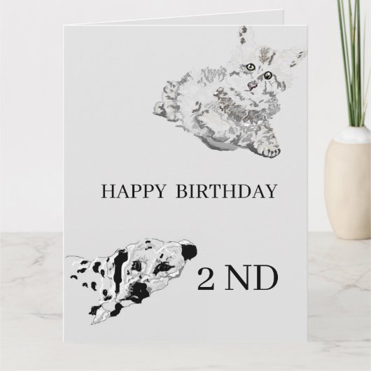 Carte de voeux pour l'anniversaire des enfants 2E (Devant)