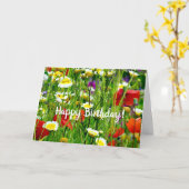 Carte de voeux pour l'anniversaire des fleurs de p (Fleur jaune)