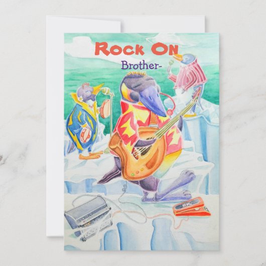 Carte de voeux pour l'anniversaire des frères. (Devant)