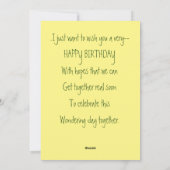 Carte de voeux pour l'anniversaire des frères (Dos)