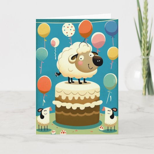 Carte de voeux pour l'anniversaire des moutons mig (Devant)