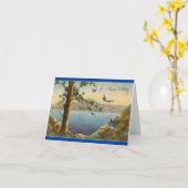 Carte de voeux pour l'anniversaire des oiseaux ble (Fleur jaune)