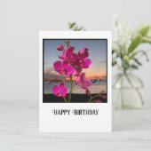 Carte de voeux pour l'anniversaire des orchidées (Debout devant)