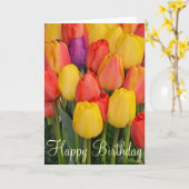 Carte de voeux pour l'anniversaire des tulipes de (Fleur jaune)