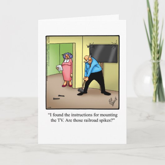 Carte de voeux pour l'anniversaire drôle pour lui (Devant)