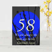 Carte de voeux pour l'anniversaire du 58e annivers (Fleur jaune)