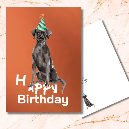 Carte de voeux pour l'anniversaire du chien du Lab