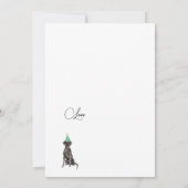 Carte de voeux pour l'anniversaire du chien du Lab (Dos)