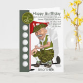 Carte de voeux pour l'anniversaire du golfeur du b (Fleur jaune)