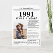 Carte de voeux pour l'anniversaire du journal 1991 (Devant)