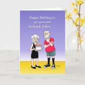 Carte de voeux pour l'anniversaire du mari (Fleur jaune)