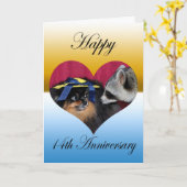 Carte de voeux pour l'anniversaire du mariage (Fleur jaune)