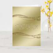 Carte de voeux pour l'anniversaire du Mariage d'or (Fleur jaune)