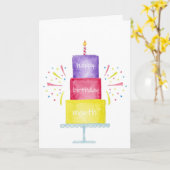 Carte de voeux pour l'anniversaire du mois (Fleur jaune)