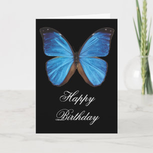 Carte de voeux pour l'anniversaire du papillon ble