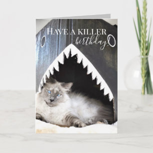 Carte de voeux pour l'anniversaire du tueur de cha