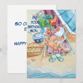 Carte de voeux pour l'anniversaire d'un fils.Carte (Devant / Derrière)