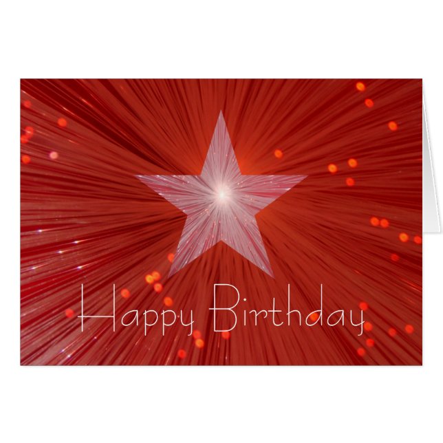 Carte de voeux pour l'anniversaire heureux de Red  (Devant horizontal)