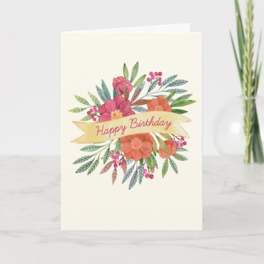 Carte de voeux pour l'anniversaire joyeux (photo O (Devant)