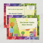 Carte de voeux pour l'annonce d'une nouvelle maiso (Devant / Derrière)