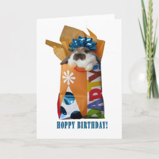 Carte de voeux pour lapin d'anniversaire