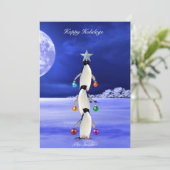 Carte de voeux pour l'arbre de Noël de Pingouin mi (Debout devant)