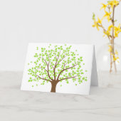 Carte de voeux pour l'arbre vert d'été (Fleur jaune)